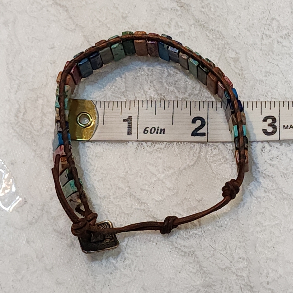 Multicolor Bohemian Stone Wrap Bracelet - Picture 5 of 7